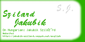 szilard jakubik business card